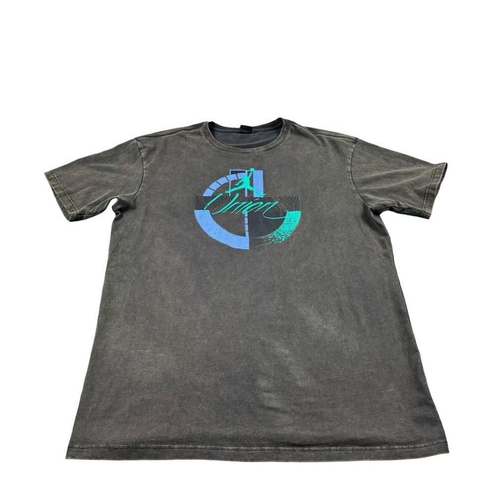 Jordan X UNION Black Brown Graphic Men's‎ Cotton S/S T Shirt Size LT